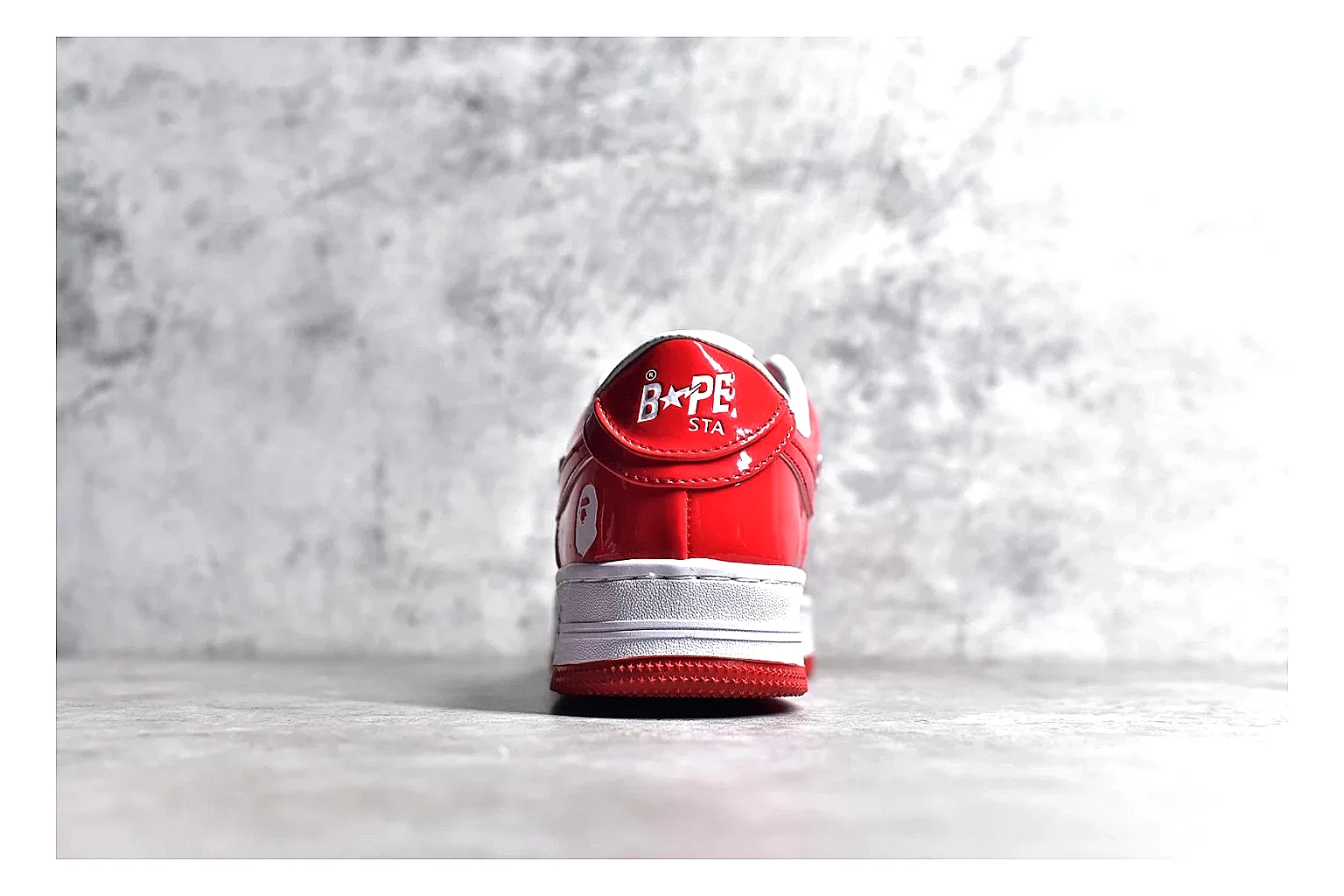 kakoscout.com A Bathing Ape Bapesta Low Red White comparison signal card six-photo gallery thumbnail 4