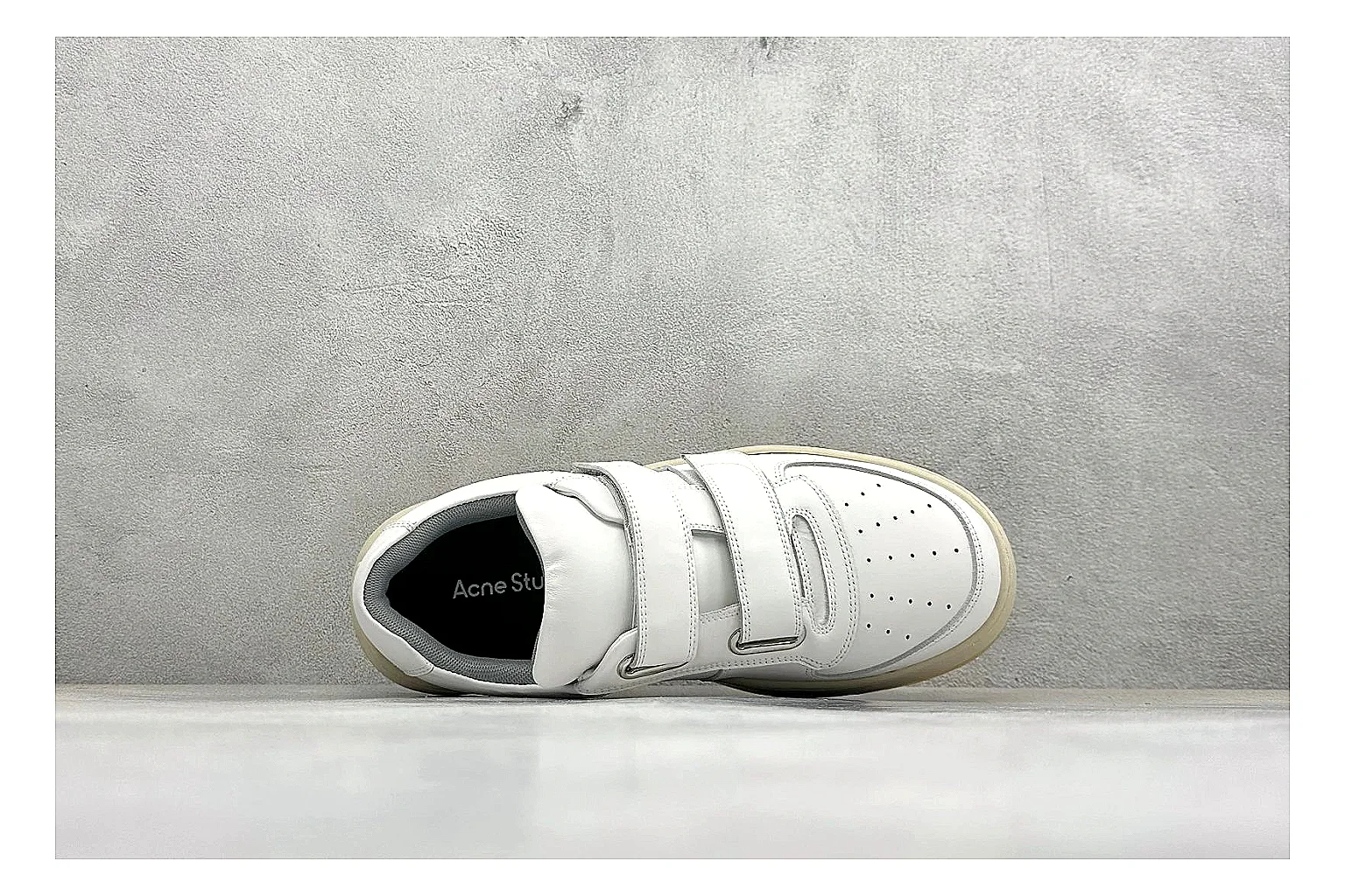 Acne Studios white velcro sneaker comparison signal image
