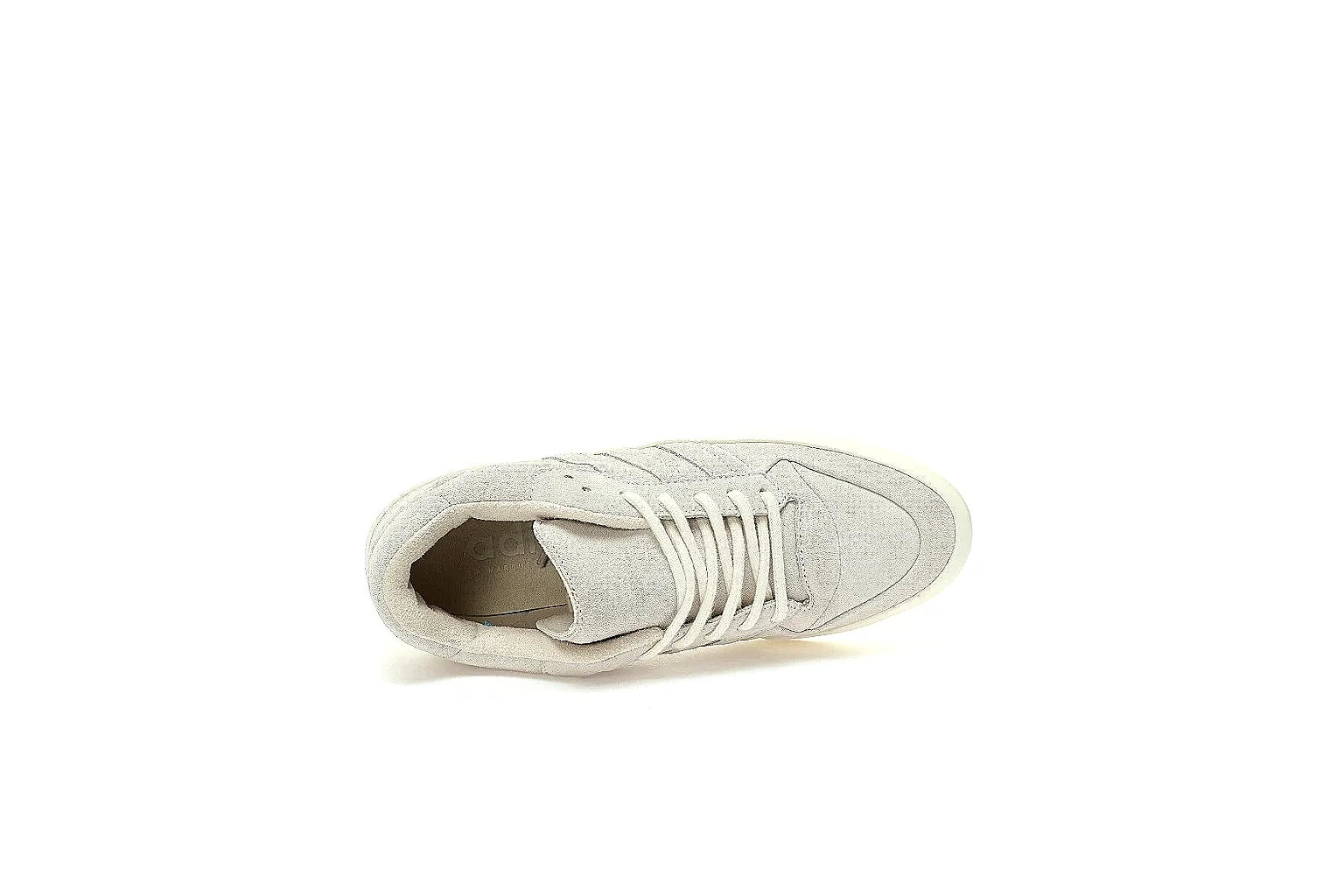 Adidas cream suede platform low top shown in multi angle QC gallery thumbnail 3
