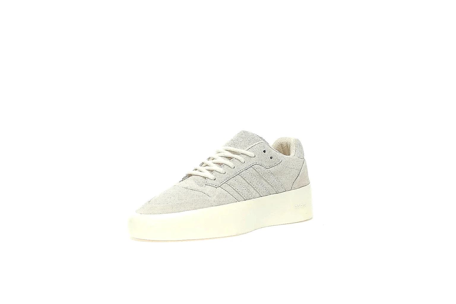 Adidas cream suede platform low top shown in multi angle QC gallery thumbnail 6