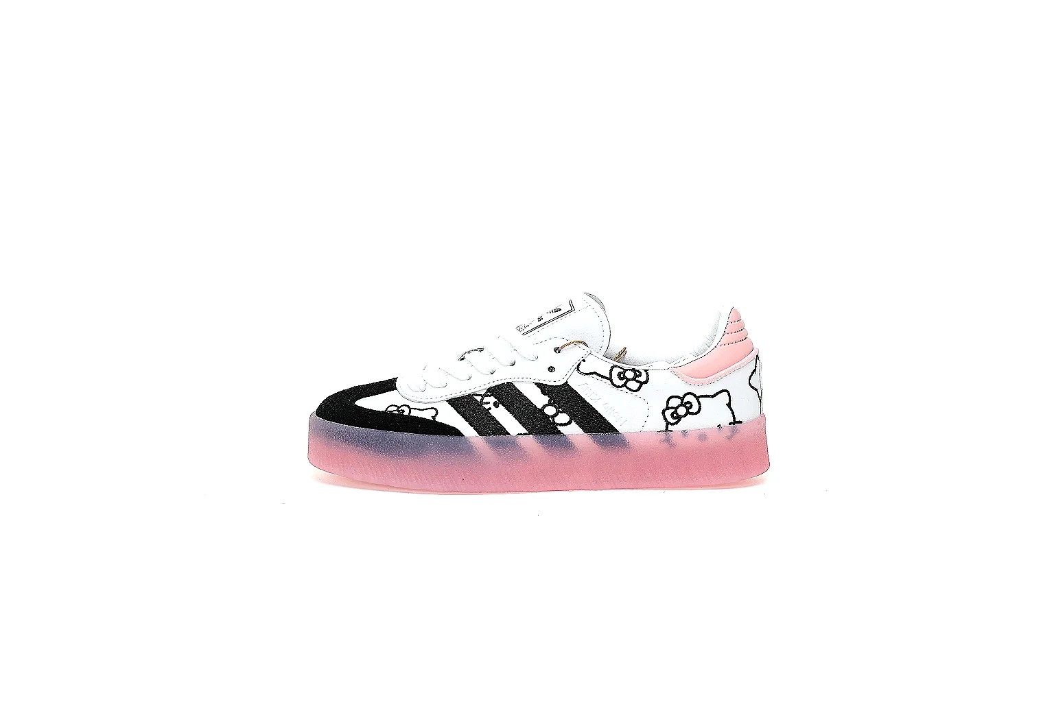 Kako Scout comparison images for Adidas Black White Pink Samba Style Sneaker