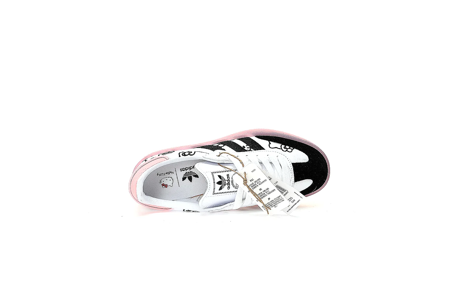 Kako Scout comparison images for Adidas Black White Pink Samba Style Sneaker thumbnail 3