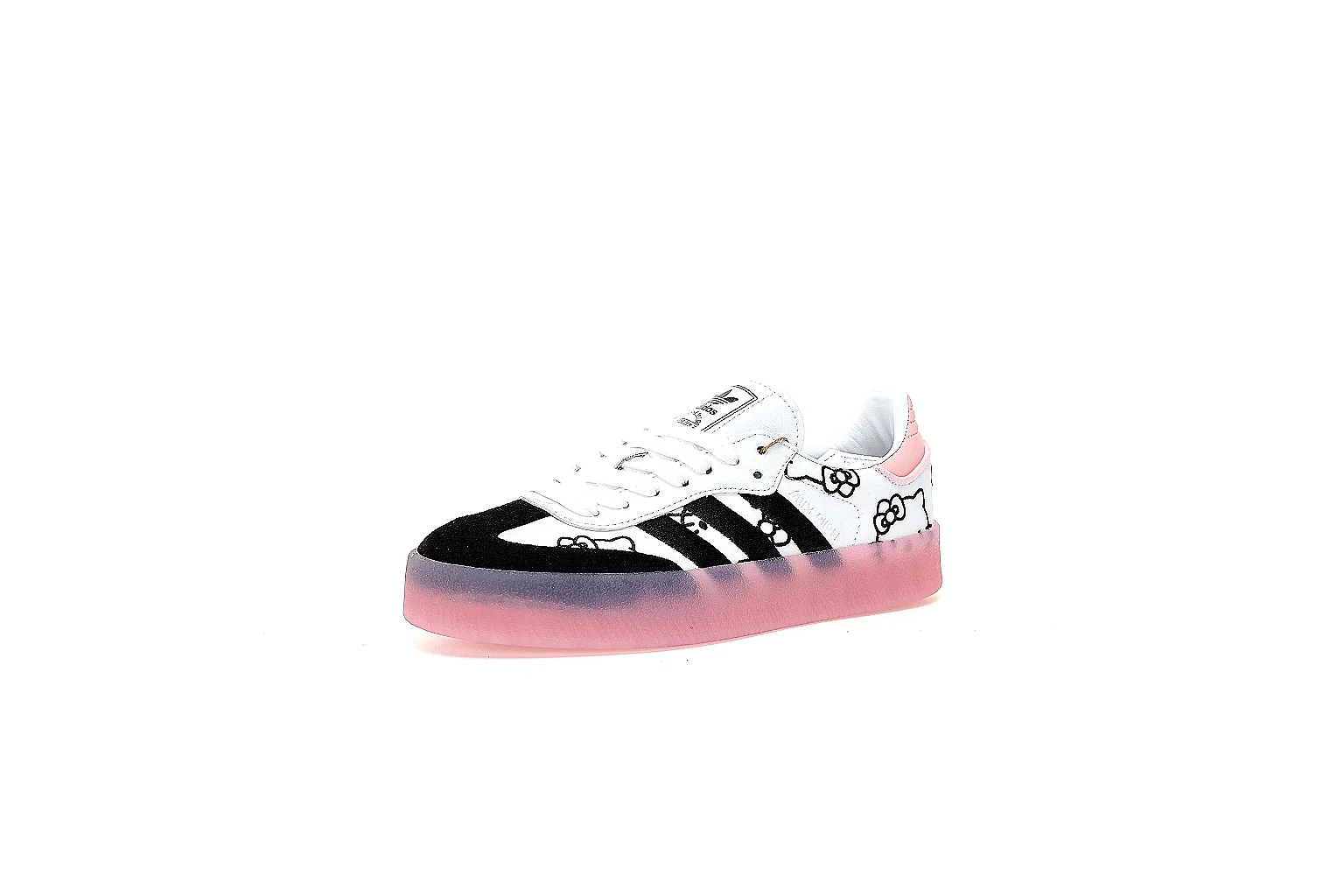 Kako Scout comparison images for Adidas Black White Pink Samba Style Sneaker thumbnail 6