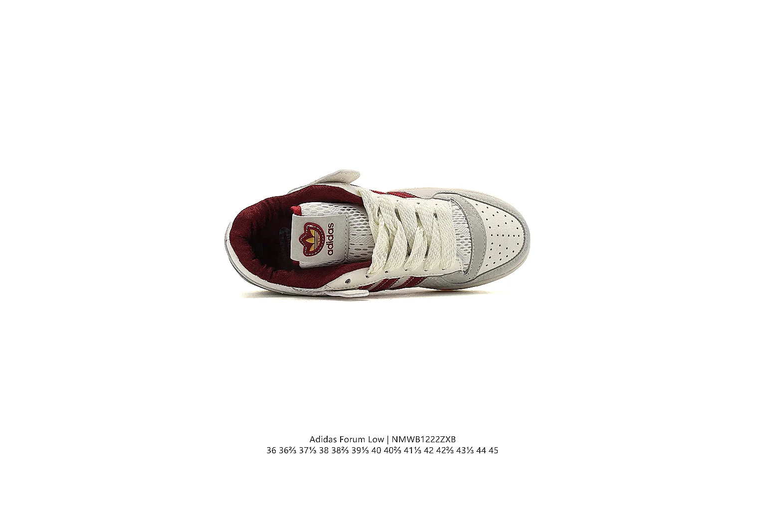 kakoscout.com Adidas White Burgundy Campus Low 0959 White Burgundy low-top product image thumbnail 3