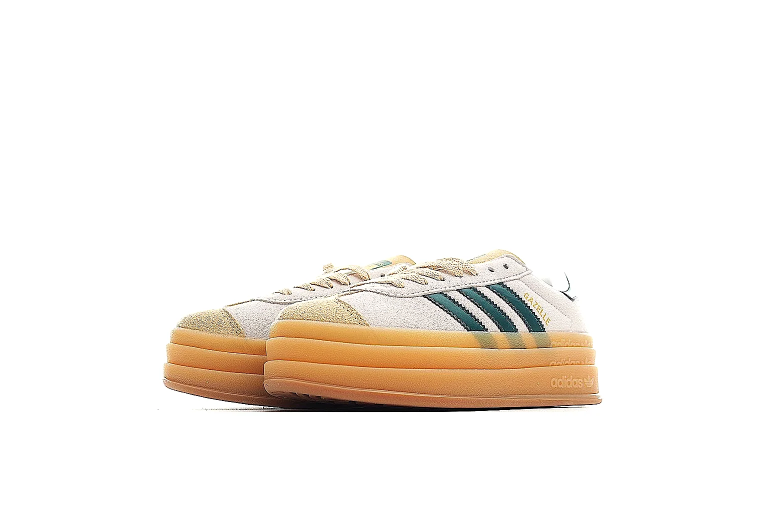 Adidas Gazelle Tan Green Gum 4525 comparison signal six-photo gallery thumbnail 2
