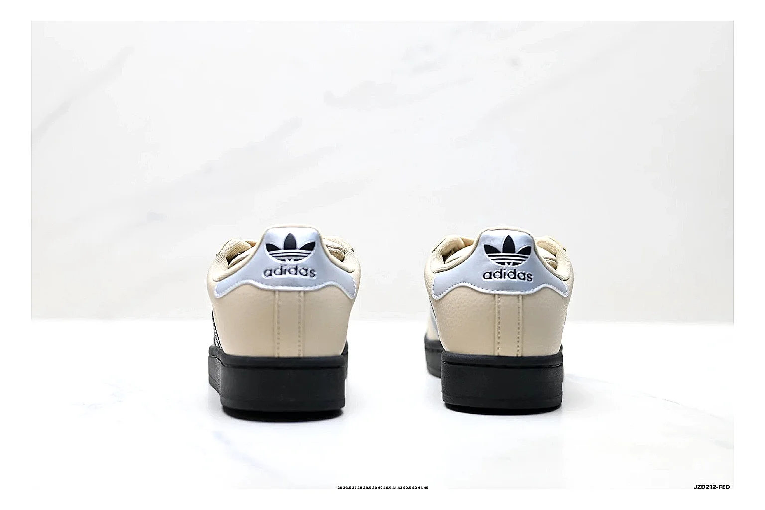 Adidas Originals Samba Cream Black Sneakers comparison signal photo with cream black terrace sneakers with leather texture, side-profile shape, upper panel lines, and outsole detail thumbnail 3