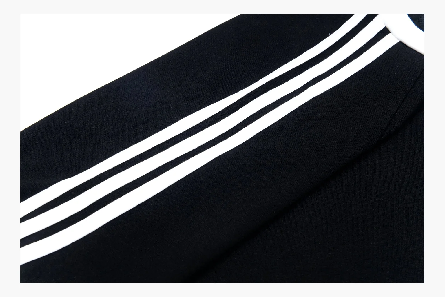 Adidas black white ringer tee comparison image with trefoil thumbnail 2