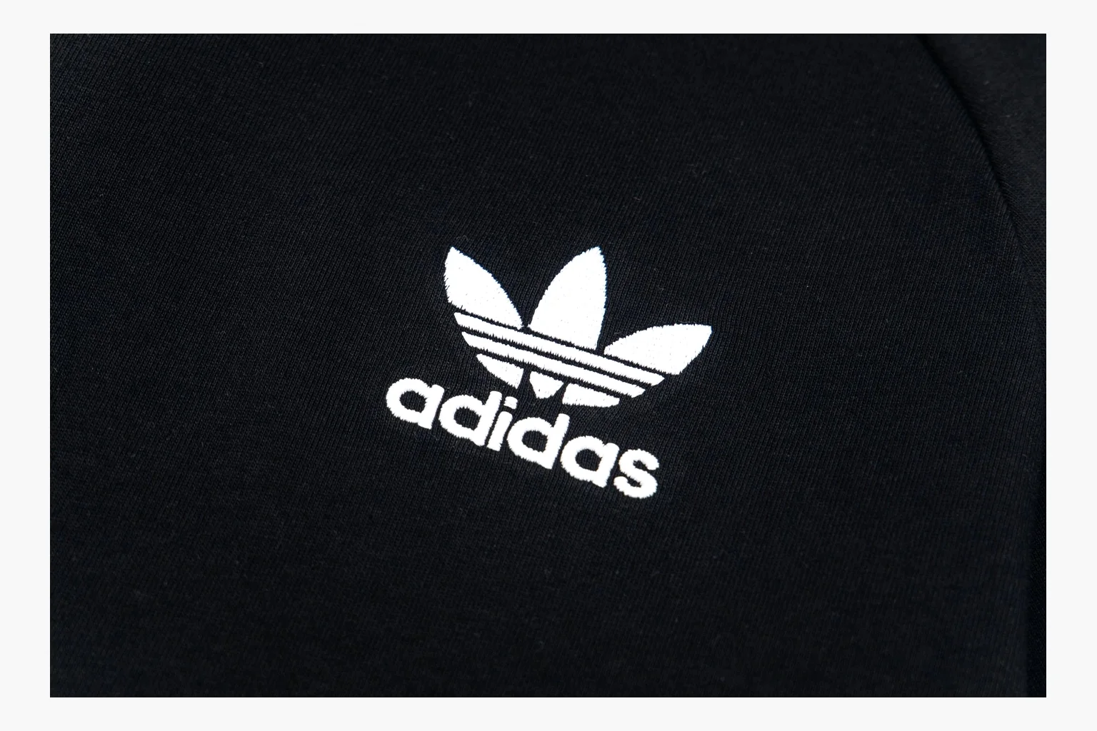 Adidas black white ringer tee comparison image with trefoil thumbnail 4