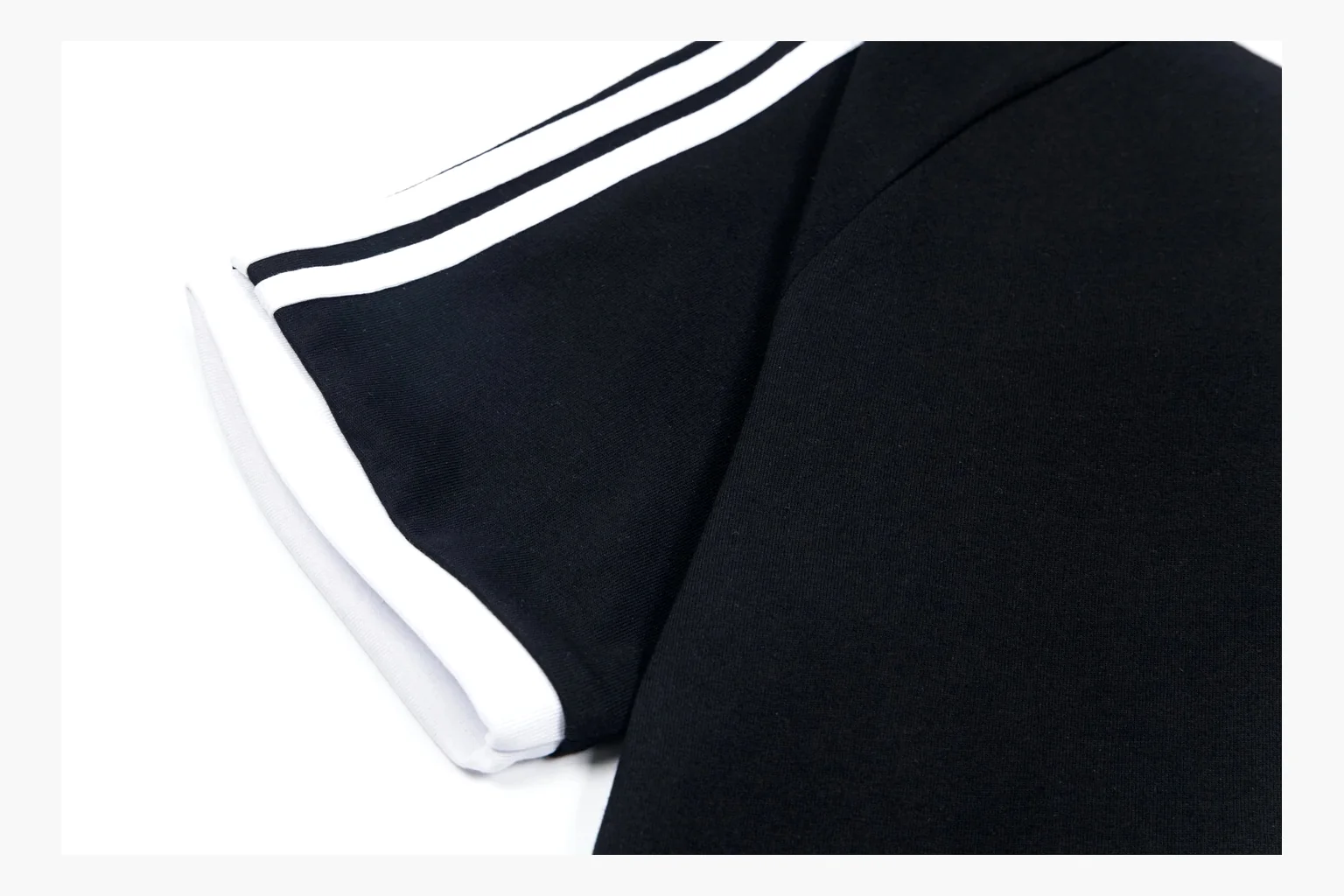 Adidas black white ringer tee comparison image with trefoil thumbnail 5