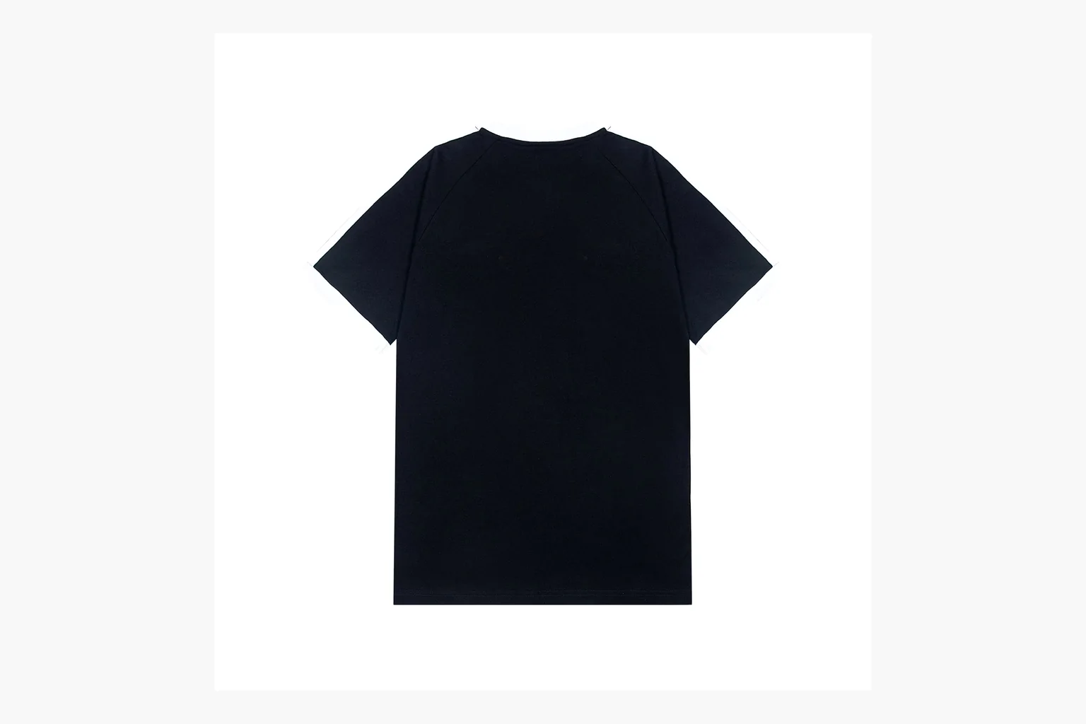 Adidas black white ringer tee comparison image with trefoil thumbnail 6