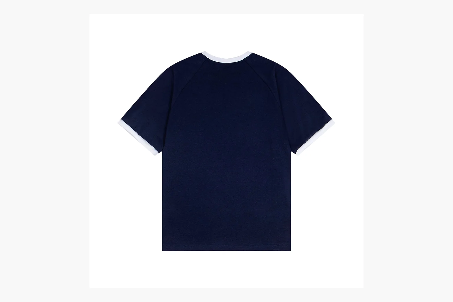 Navy Adidas ringer tee comparison image with trefoil thumbnail 6
