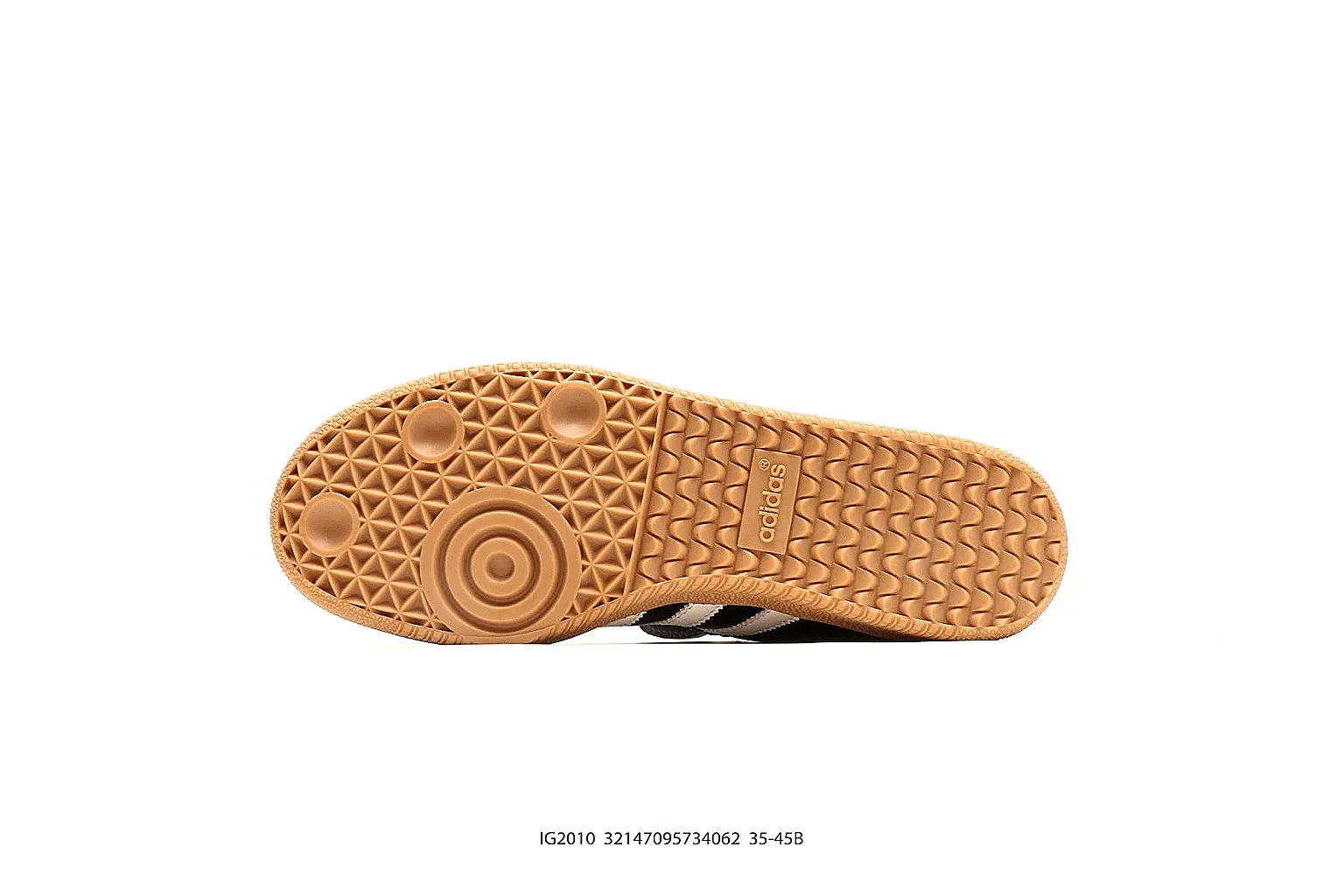 adidas Samba black gum gallery with side, outsole, top and rear QC views thumbnail 3