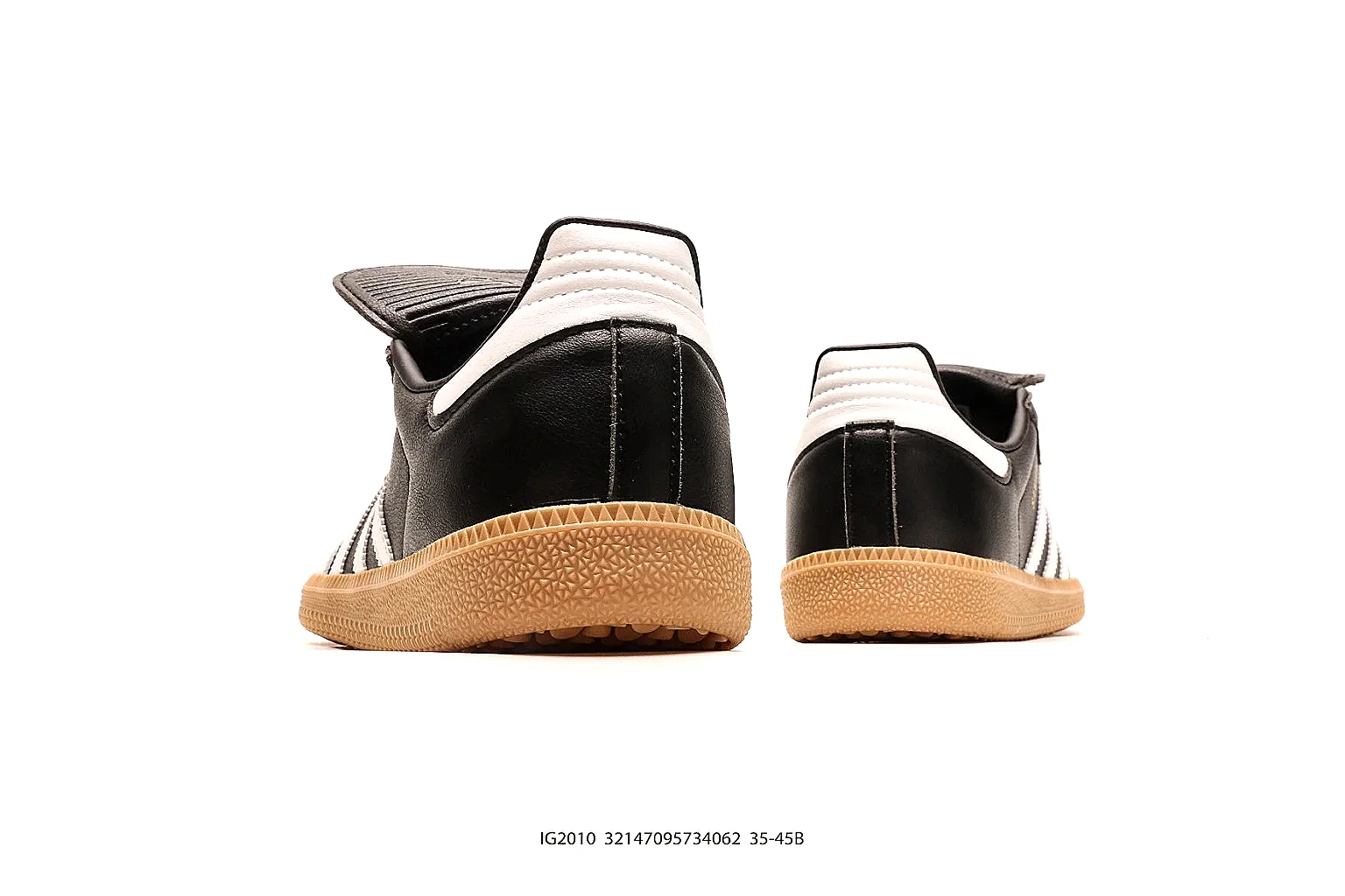 adidas Samba black gum gallery with side, outsole, top and rear QC views thumbnail 5