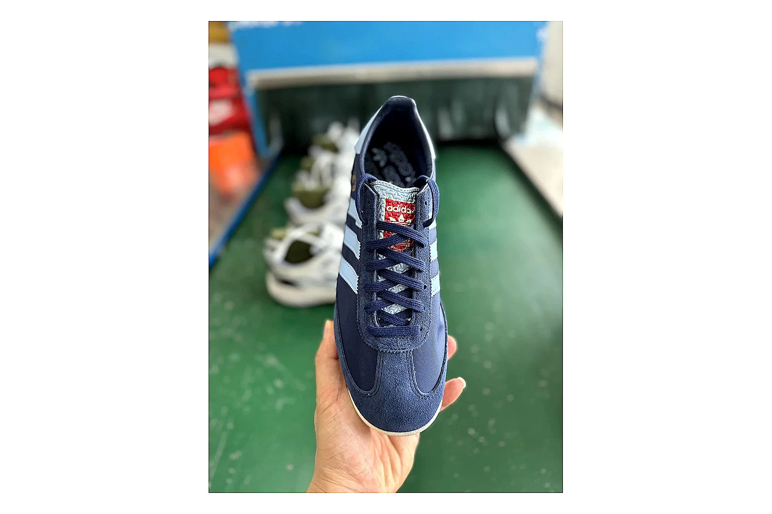 Adidas SL 72 RS Blue Red comparison signal photo with red blue sl 72 rs retro runner with mixed upper and runner shape thumbnail 2