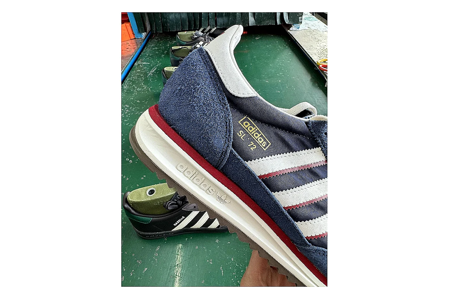 Adidas SL 72 RS Blue White comparison signal photo with white red blue sl 72 rs retro runner with mixed upper and runner shape thumbnail 5