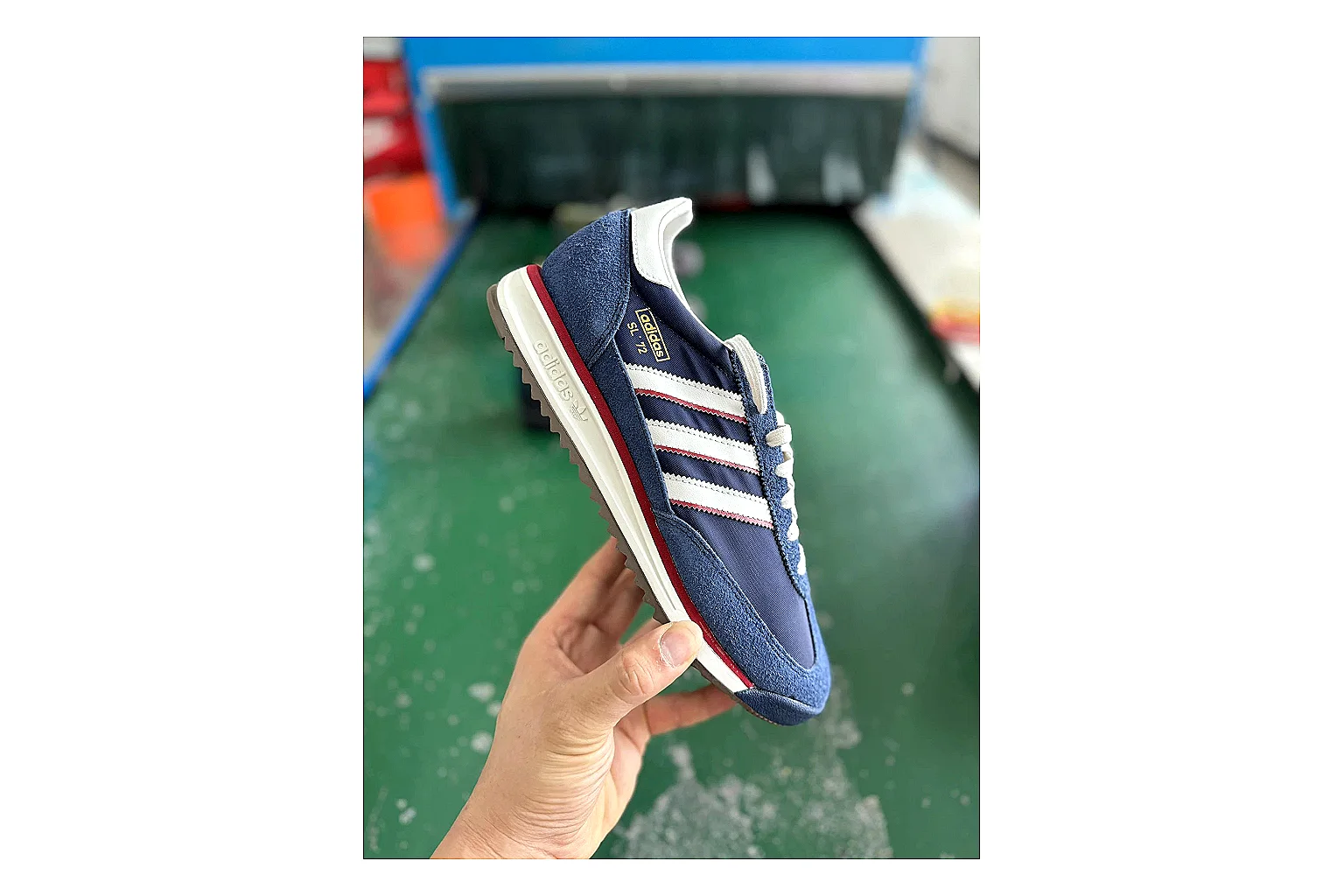 Adidas SL 72 RS Blue White comparison signal photo with white red blue sl 72 rs retro runner with mixed upper and runner shape thumbnail 6