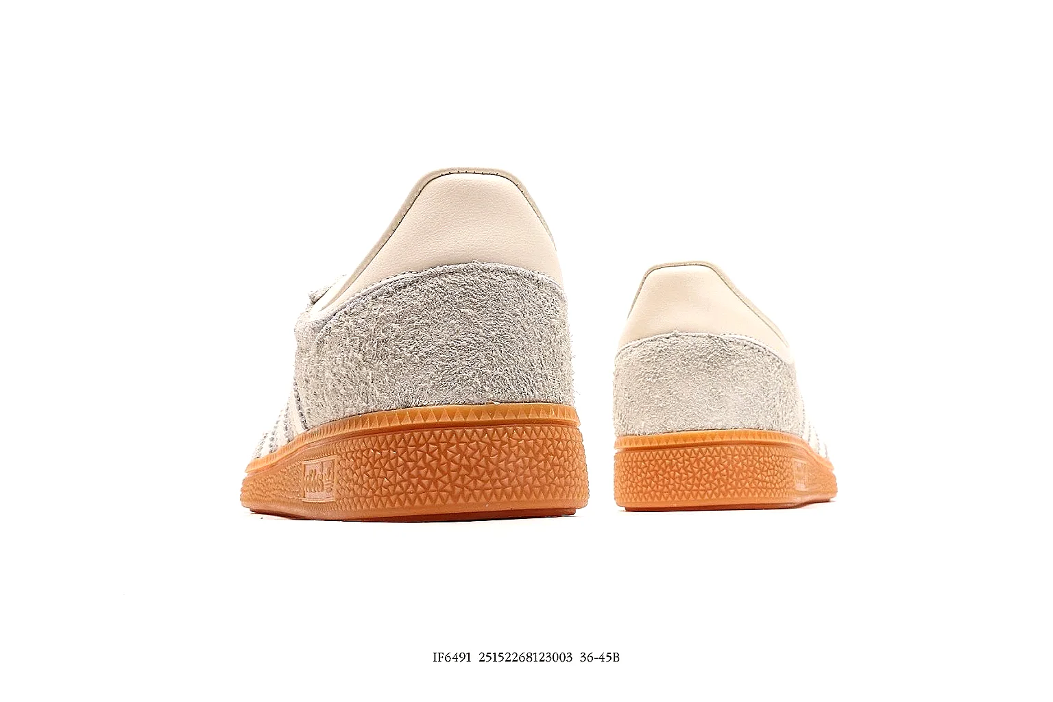 Adidas grey suede gum sole low top with visible side stripe proof thumbnail 5