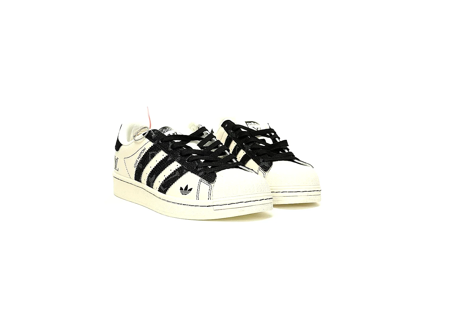 Adidas cream black low-top gallery with side, top, outsole and heel QC angles thumbnail 4