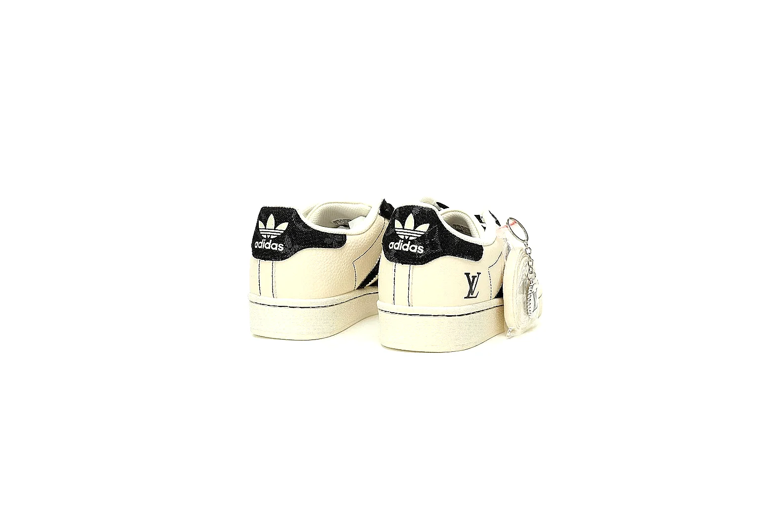 Adidas cream black low-top gallery with side, top, outsole and heel QC angles thumbnail 5
