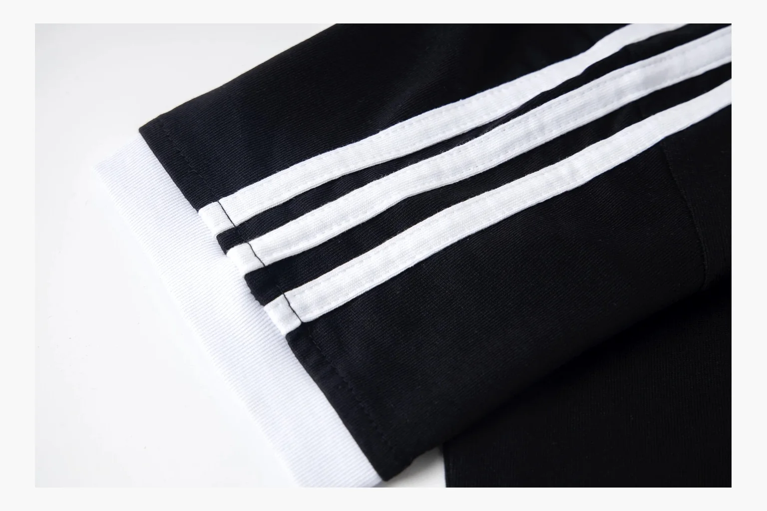 Adidas black V-neck ringer tee comparison image thumbnail 2