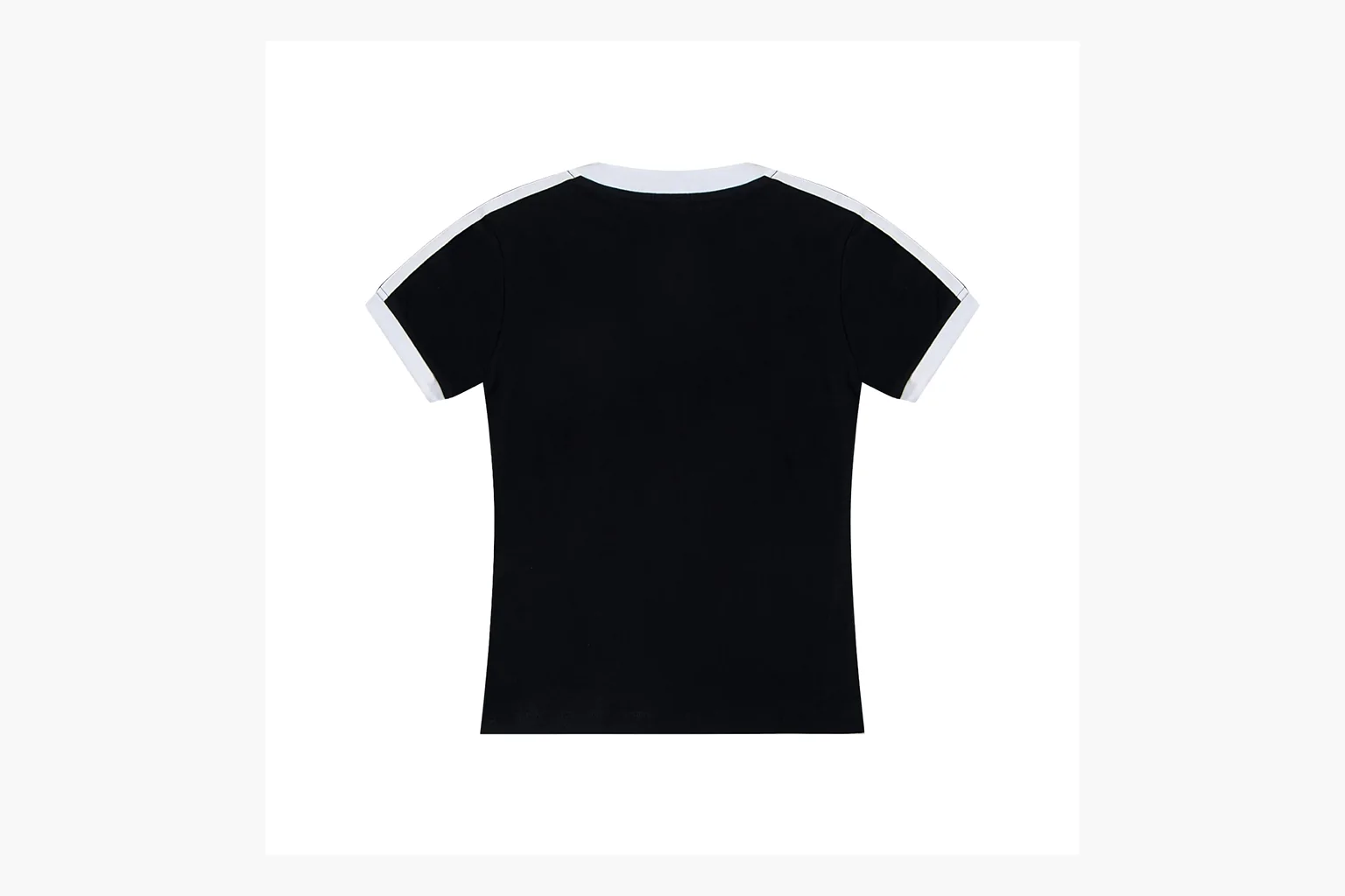 Adidas black V-neck ringer tee comparison image thumbnail 6