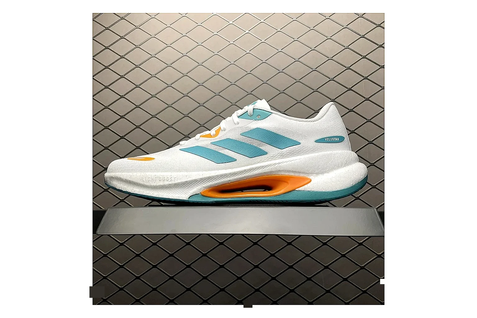 Adidas Velosamba White Turquoise comparison signal photo with white turquoise velosamba terrace sneaker with mixed upper and terrace shape