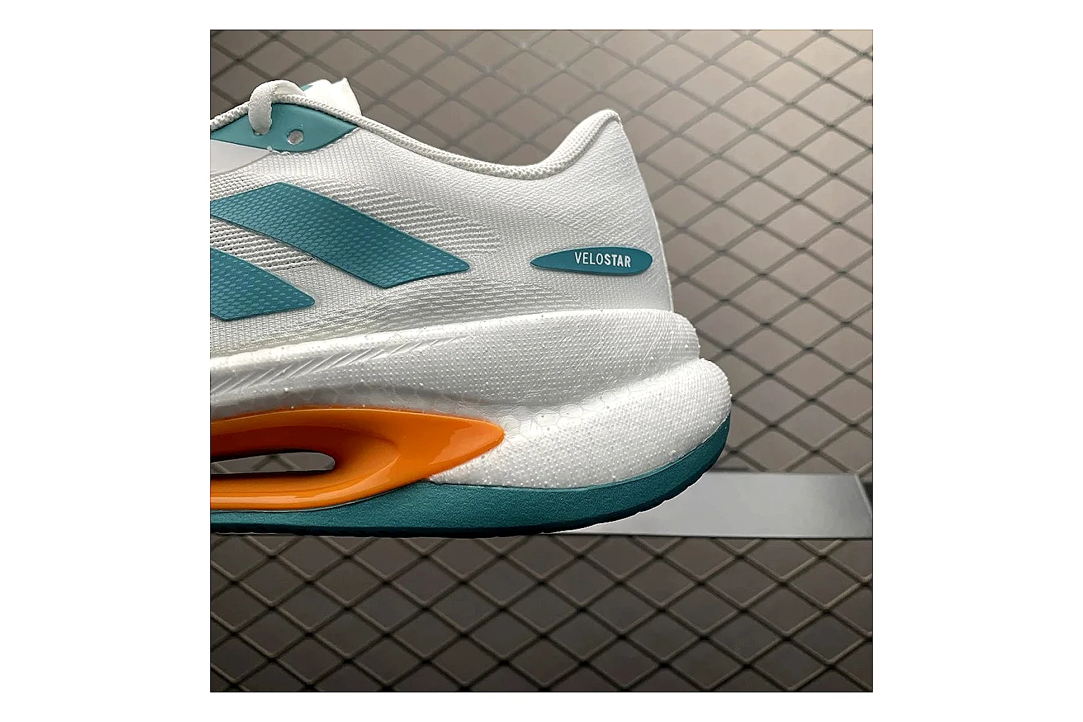 Adidas Velosamba White Turquoise comparison signal photo with white turquoise velosamba terrace sneaker with mixed upper and terrace shape thumbnail 5