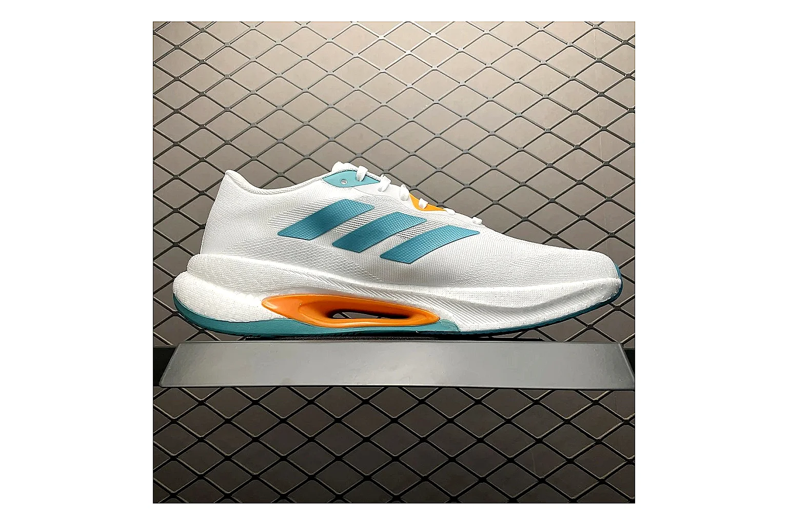 Adidas Velosamba White Turquoise comparison signal photo with white turquoise velosamba terrace sneaker with mixed upper and terrace shape thumbnail 6