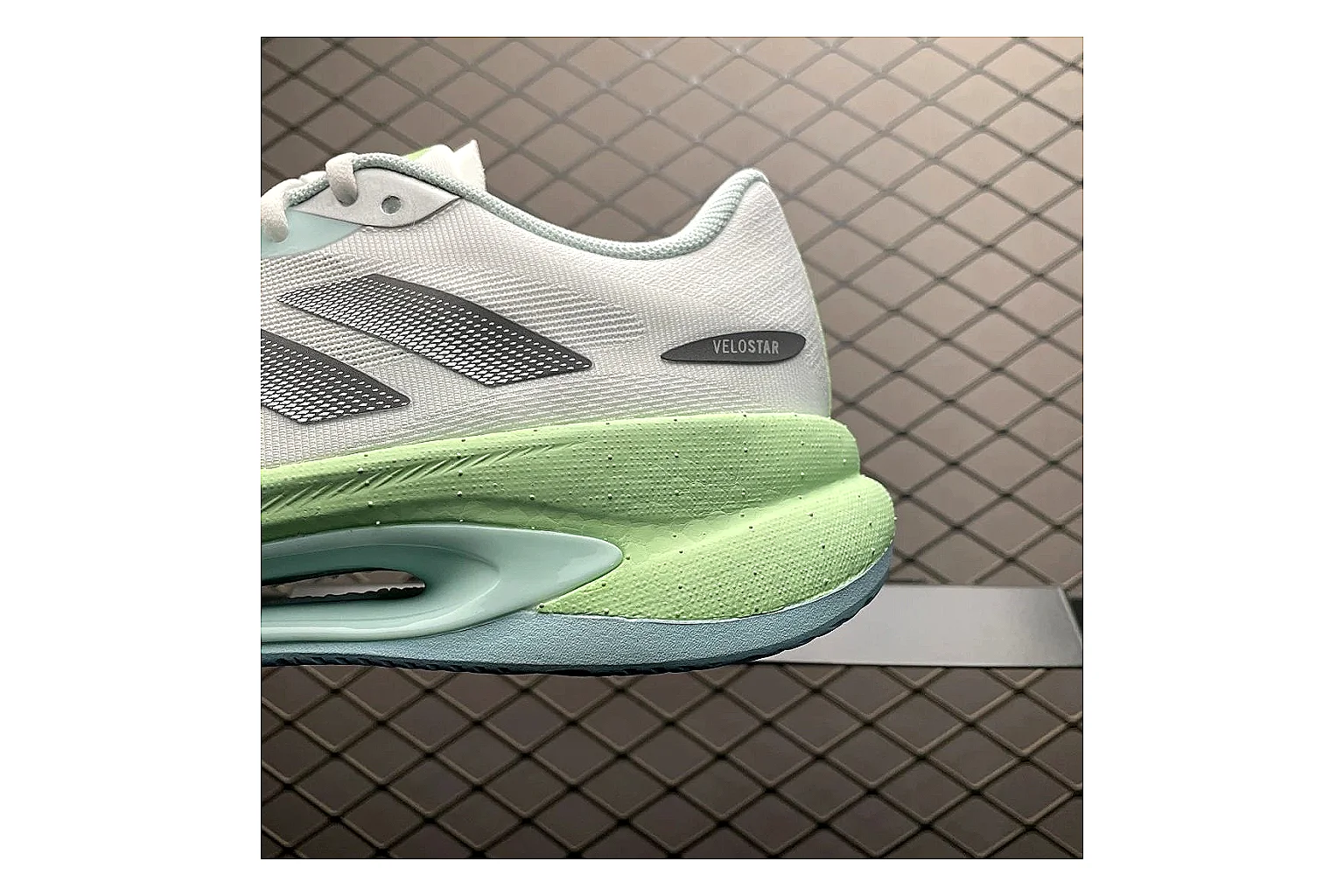 Adidas Velosamba White Grey Sneaker comparison signal photo with white grey velosamba terrace sneaker with mixed upper and terrace shape thumbnail 3