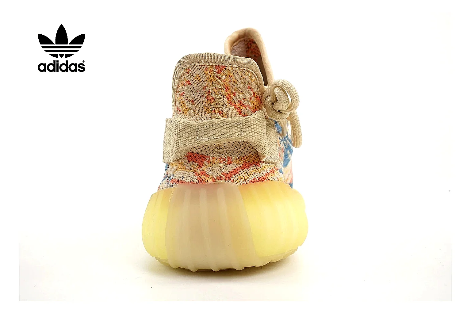 Adidas Yeezy 350 style Cream Yellow 0401 comparison signal note six-photo gallery thumbnail 4