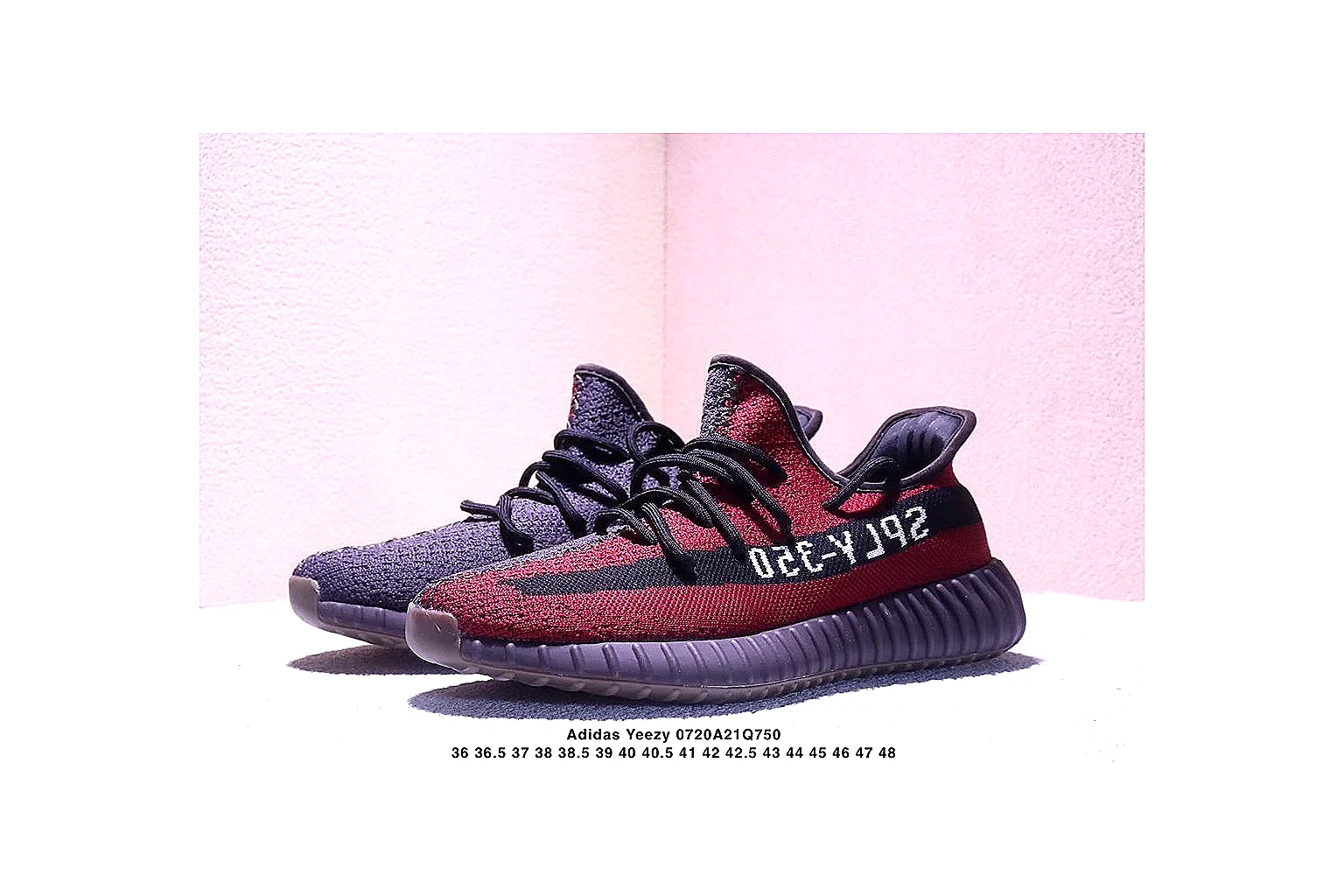 kakoscout.com Adidas Yeezy Boost 350 Black Purple comparison signal card six-photo gallery thumbnail 3