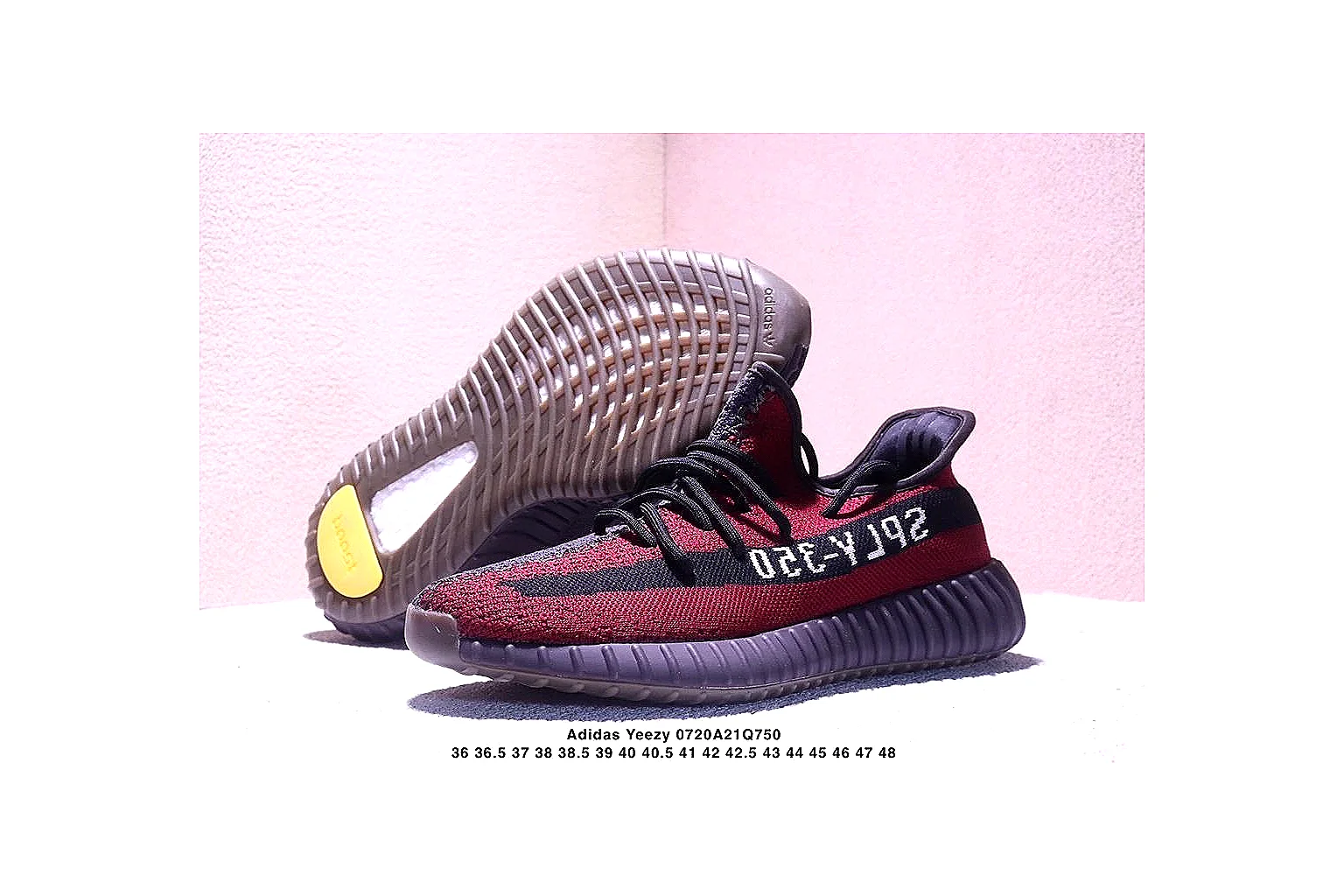 kakoscout.com Adidas Yeezy Boost 350 Black Purple comparison signal card six-photo gallery thumbnail 4