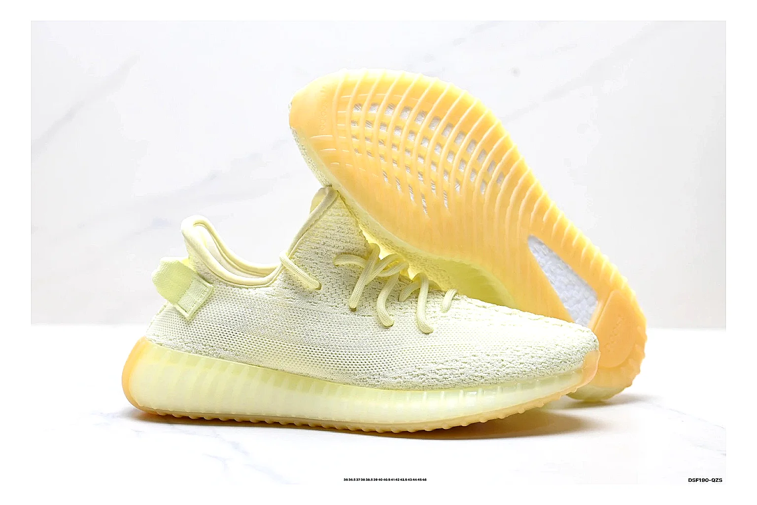 kakoscout.com Adidas Yeezy Boost 350 Yellow comparison signal card six-photo gallery thumbnail 4