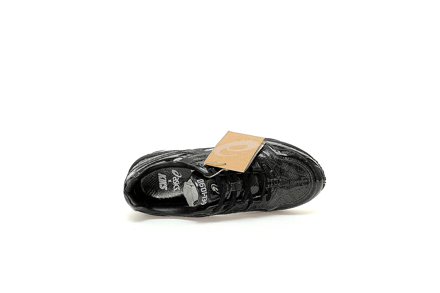 Asics black glossy runner with visible side overlays and QC comparison details thumbnail 3