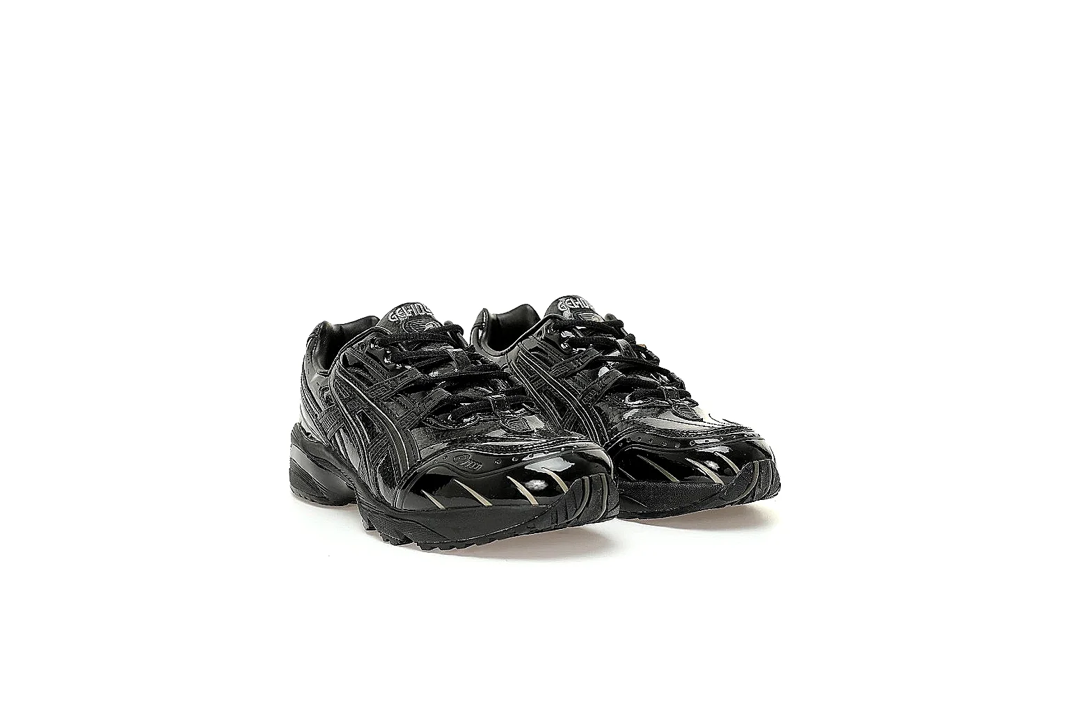 Asics black glossy runner with visible side overlays and QC comparison details thumbnail 5
