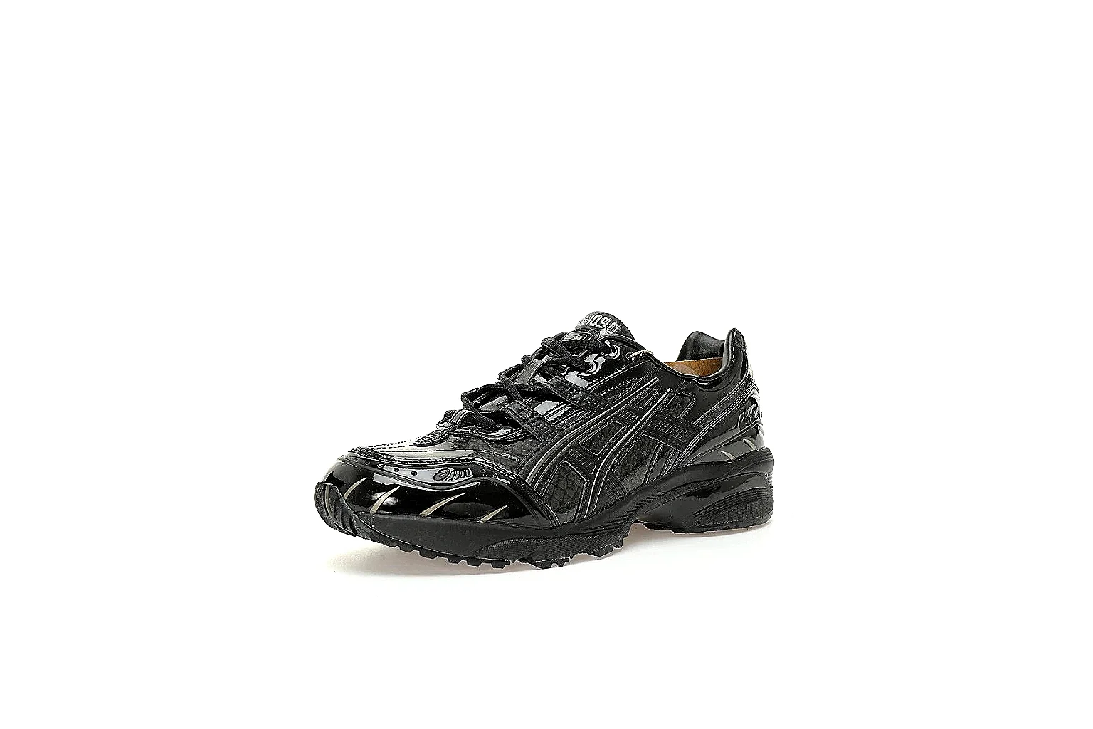 Asics black glossy runner with visible side overlays and QC comparison details thumbnail 6