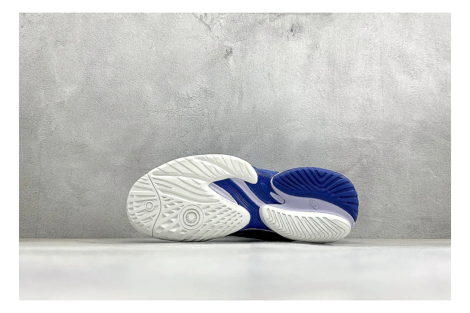 Asics Court FF Royal Blue comparison photo showing royal blue court upper, Asics side stripes, supportive sole wall, and stable tennis profile thumbnail 4