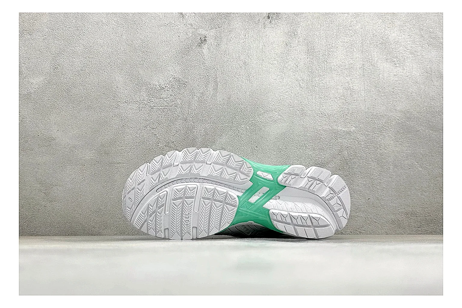 Asics Gel-Kayano White Mint comparison photo showing white mesh runner upper, mint Asics accents, cushioned Gel-Kayano sole, and technical support shape thumbnail 4