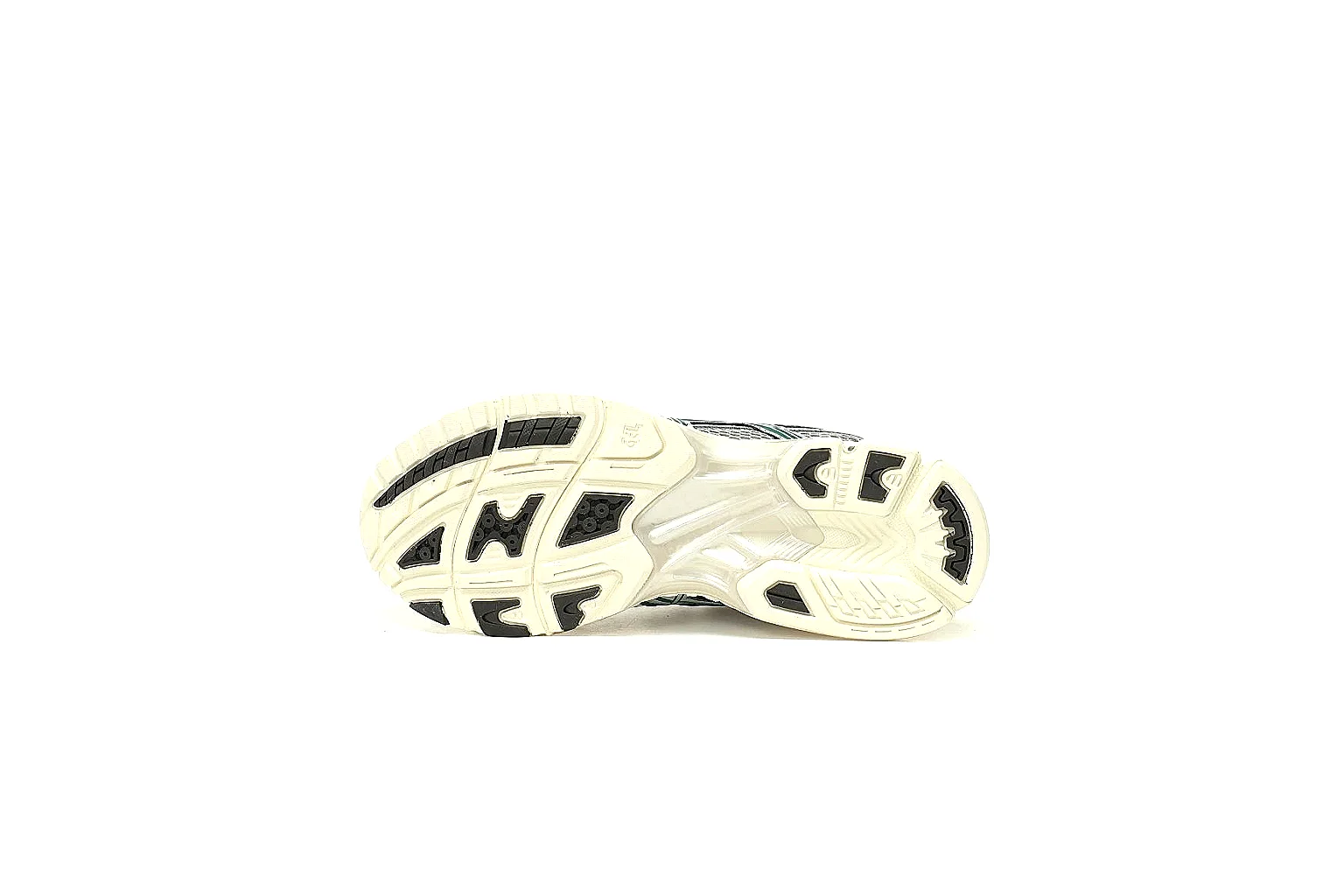 ASICS teal and silver runner with visible side branding and sculpted white sole thumbnail 4