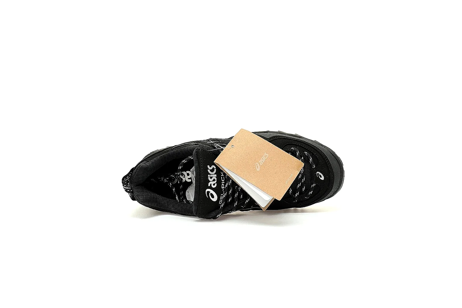 ASICS GEL-Pickax black runner with silver side stripes and lug sole thumbnail 3