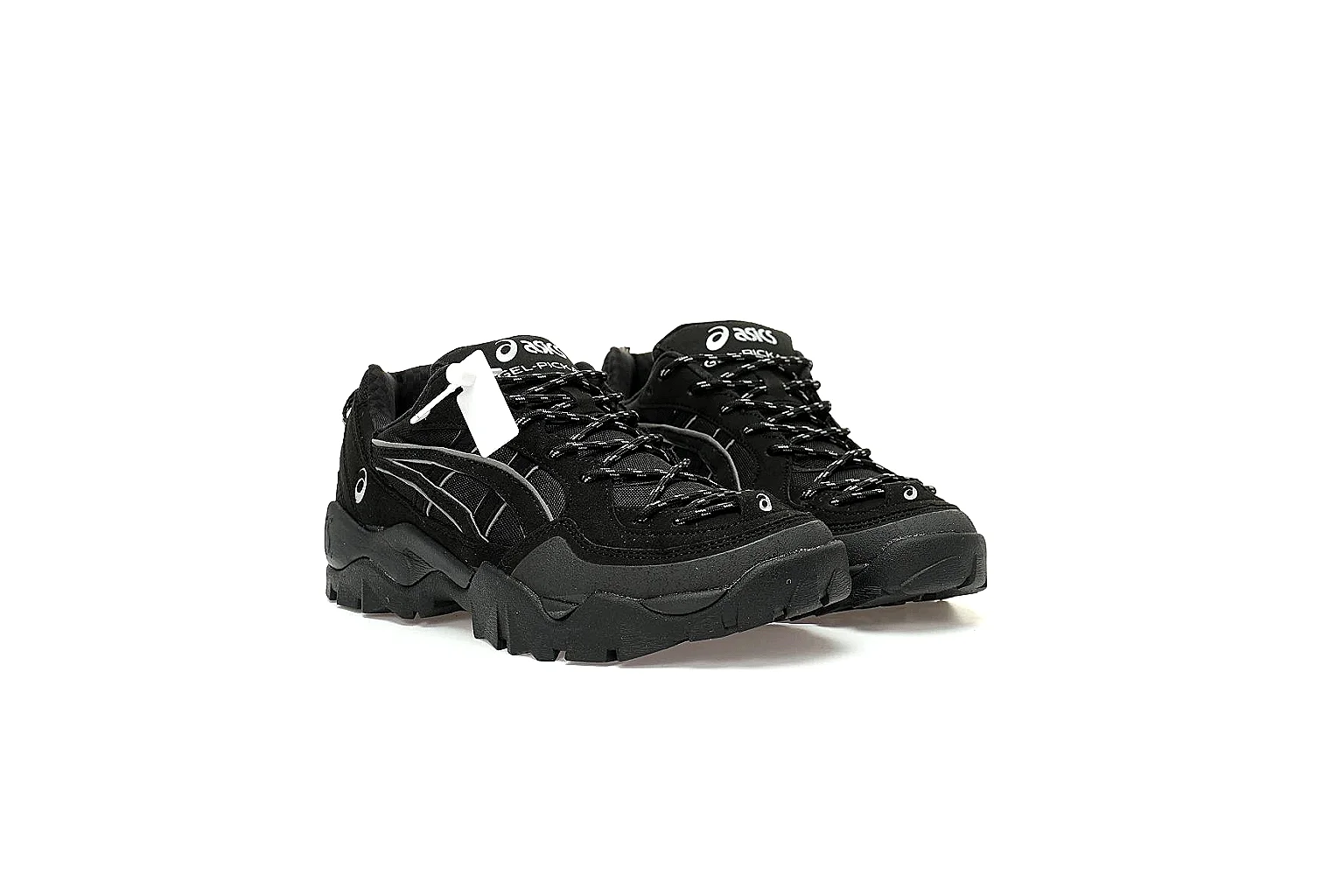 ASICS GEL-Pickax black runner with silver side stripes and lug sole thumbnail 5
