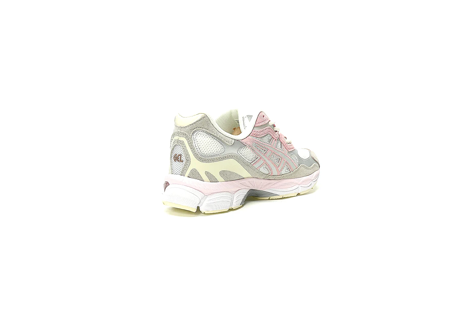 ASICS grey pink GEL runner side profile with QC comparison details thumbnail 6