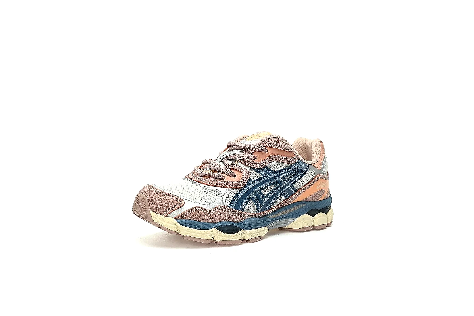 ASICS dusty pink navy GEL style runner with visible side stripe and cream sole thumbnail 6