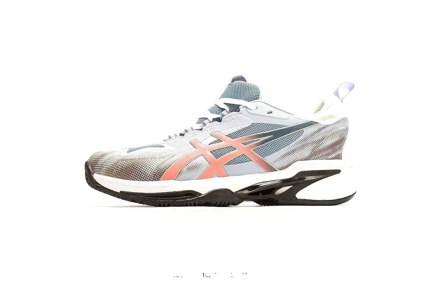 Asics Gel Runner White Blue Orange comparison photo showing white mesh-leather runner upper, blue and orange Asics accents, retro running shape, and cushioned sole