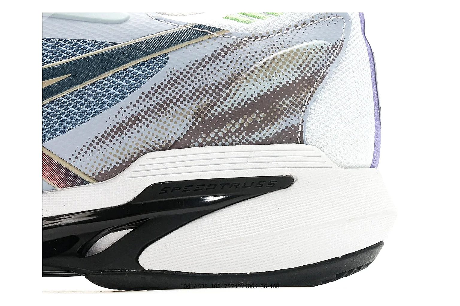 Asics Gel Runner White Blue Orange comparison photo showing white mesh-leather runner upper, blue and orange Asics accents, retro running shape, and cushioned sole thumbnail 5