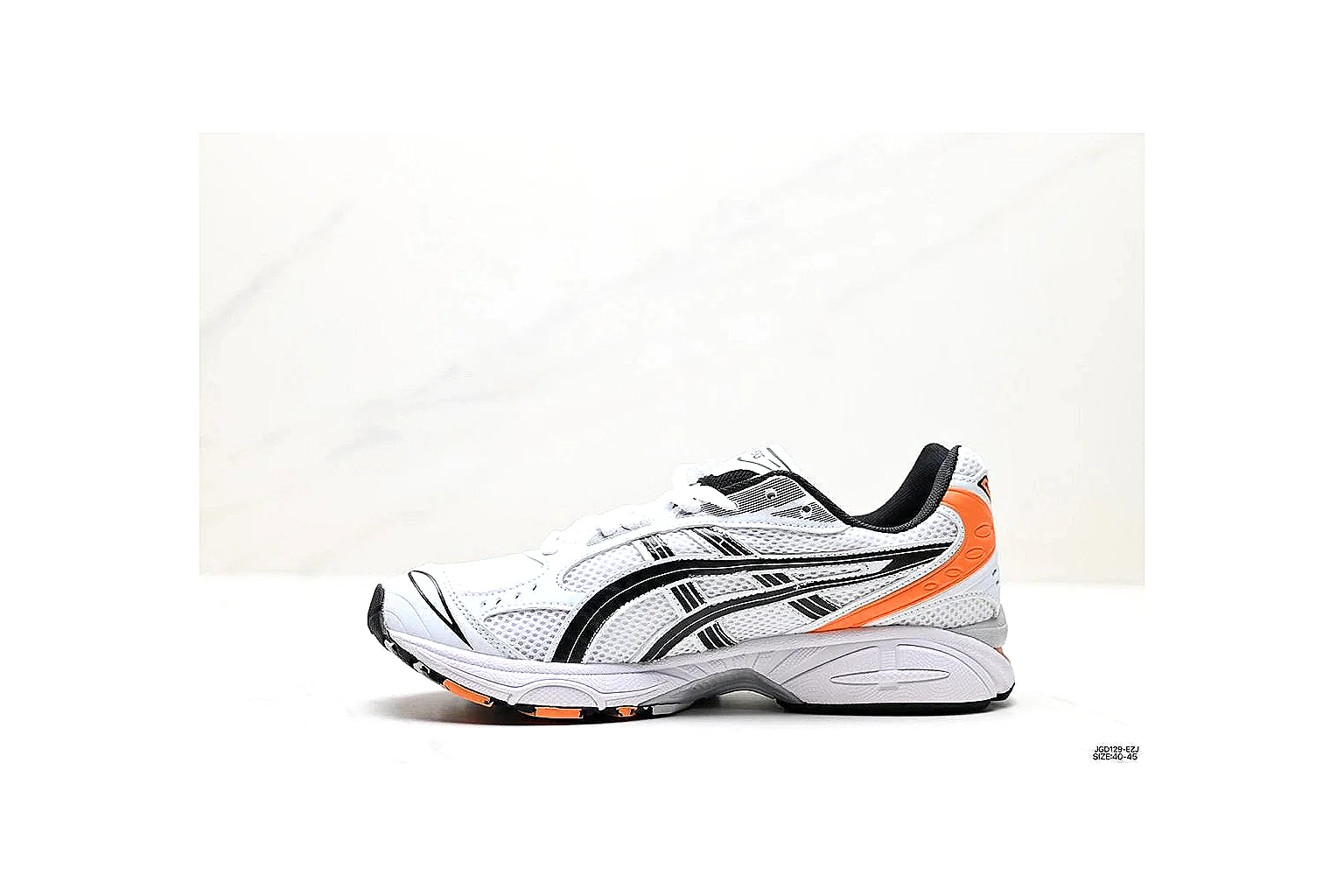 kakoscout.com Asics Gel Runner White Orange comparison signal card six-photo gallery
