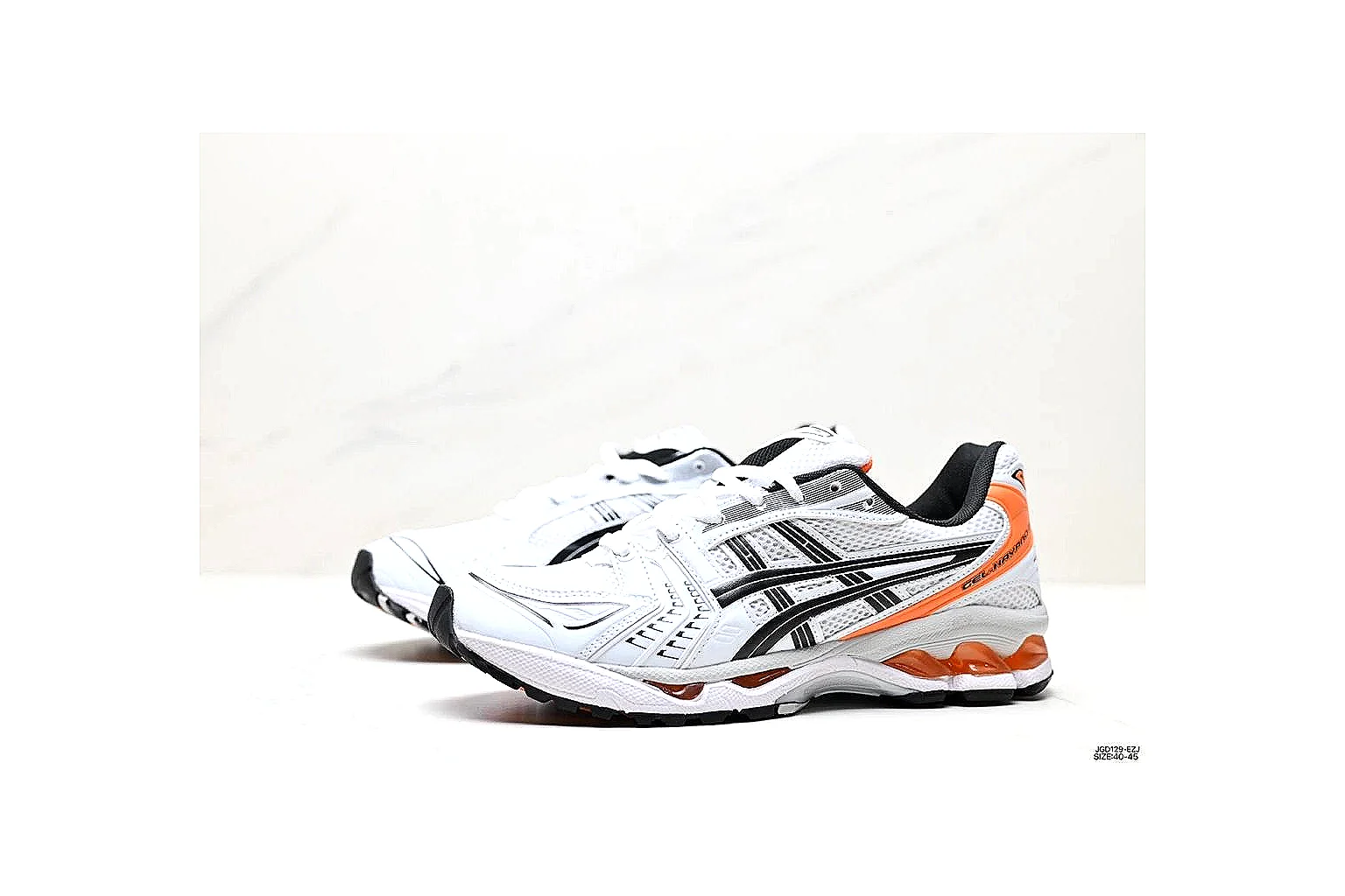 kakoscout.com Asics Gel Runner White Orange comparison signal card six-photo gallery thumbnail 3