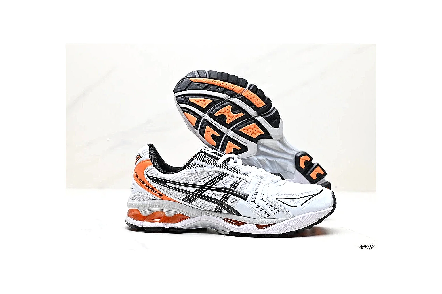 kakoscout.com Asics Gel Runner White Orange comparison signal card six-photo gallery thumbnail 4