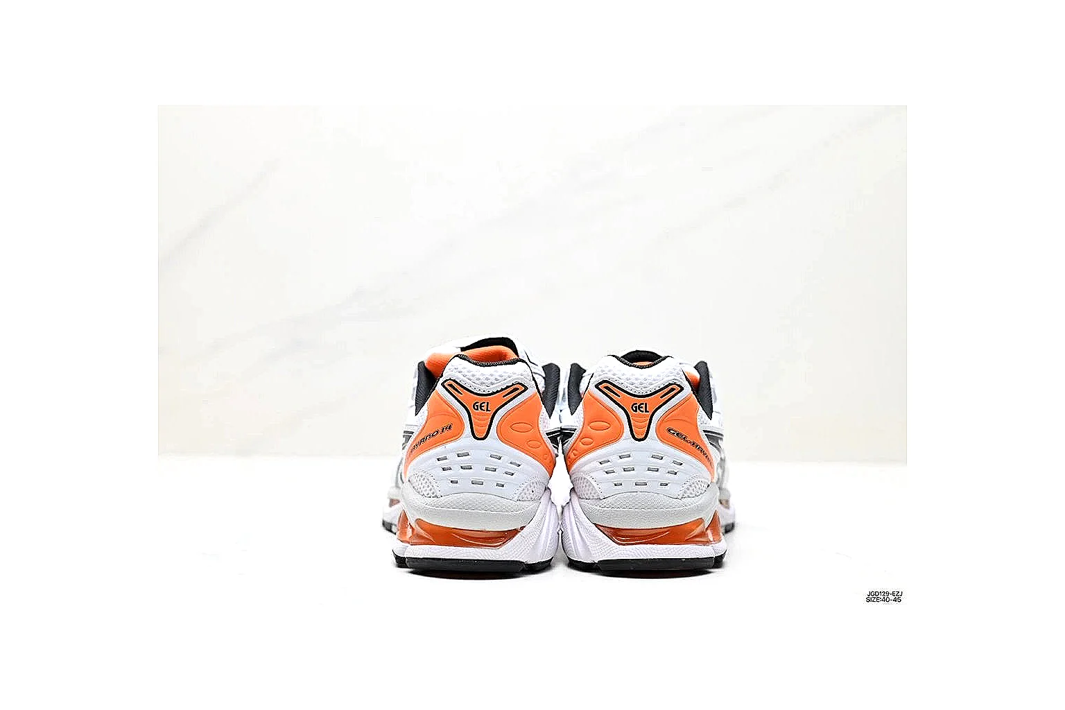 kakoscout.com Asics Gel Runner White Orange comparison signal card six-photo gallery thumbnail 5