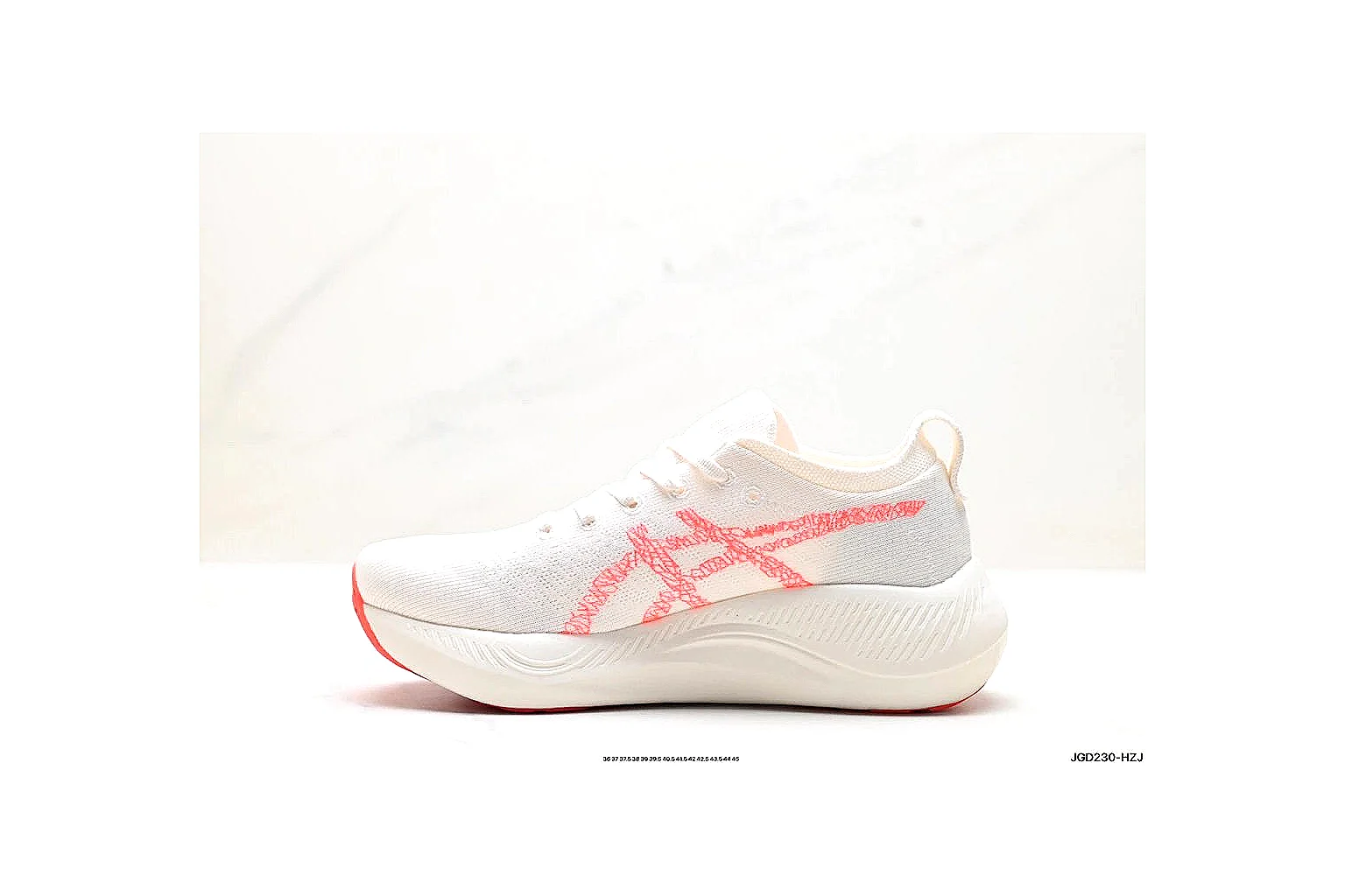 kakoscout.com Asics Gel Runner White Pink comparison signal card six-photo gallery